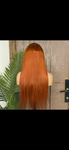 Burnt Orange Straight Frontal Wig