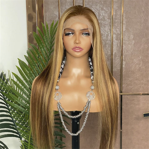 Shades of Brown Straight Frontal Wig